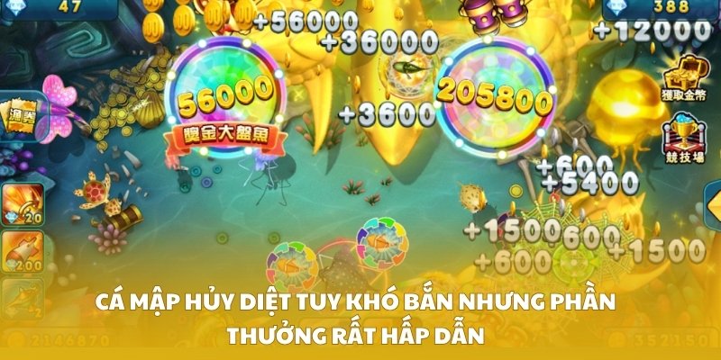 Cá mập hủy diệt tuy khó bắn nhưng phần thưởng rất hấp dẫn