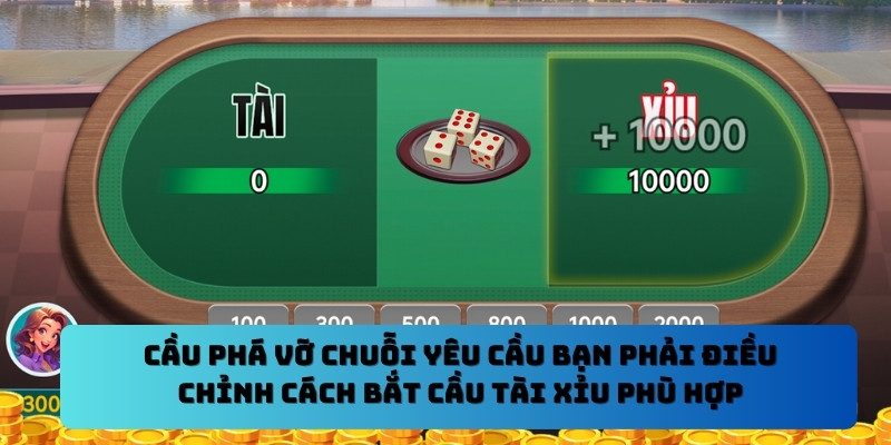 Cầu phá vỡ chuỗi yêu cầu bạn phải điều chỉnh cách bắt cầu tài xỉu phù hợp